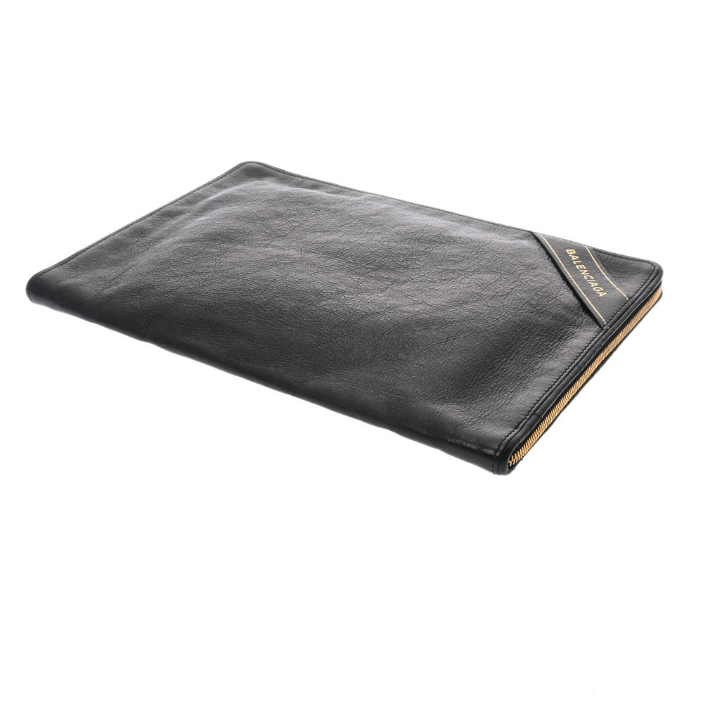 BALENCIAGA Calfskin Clutch Bag Black - Picture 3 of 11